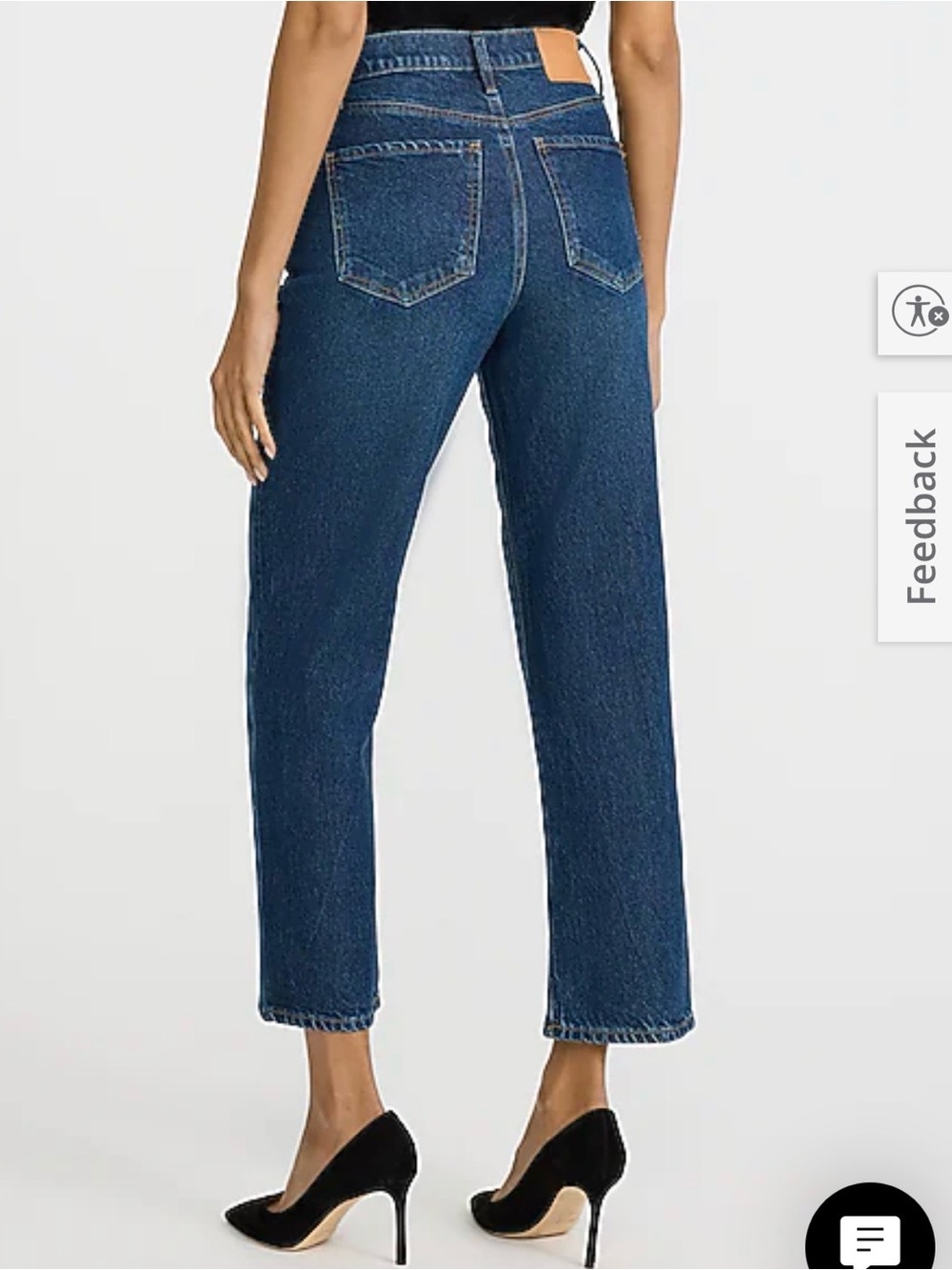 Express High Rise Straight Ankle Jeans - Picture 2 of 4